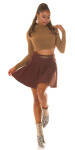 Sexy Highwaist Skater Skirt with buckle detail Einheitsgroesse