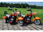 Mamido Detská elektrická motorka Chopper oranžová