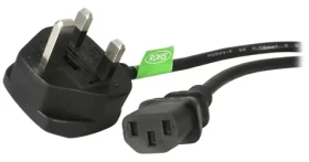 StarTech Napájací kábel BS 1363-C13 čierny / Napájací kábel / 1,8 m / 250 V / 10 A (PXT101UK)