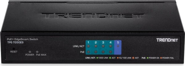 TRENDnet Switch 5-port Gbit PoE+ EdgeSmart 31W Metall