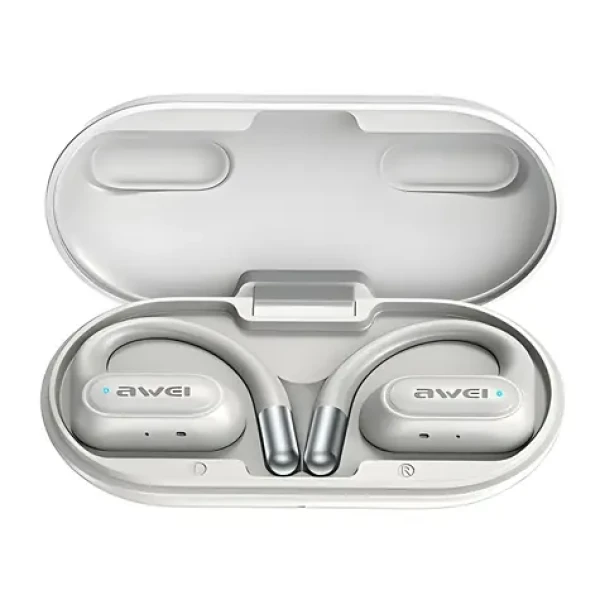 Awei T93+ biela / Bezdrôtové slúchadlá / OWS / Bluetooth 5.3 / výdrž 40h / dobíjacie púzdro (T93)