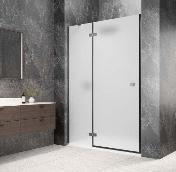 POLYSAN - GLOBE GUN METAL sprchové dvere do niky 1200, matné sklo, ľavá GB1012MLGM