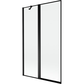 MEXEN - MIST vaňová zástena 110x150 cm 6mm f+s, čierna, okraj, ľavá 8A9-110-011-70-70-L