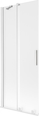 MEXEN/S - Velar dvojkrídlová posuvná vaňová zástena 85 x 150, dekor, biela 896-085-000-31-20