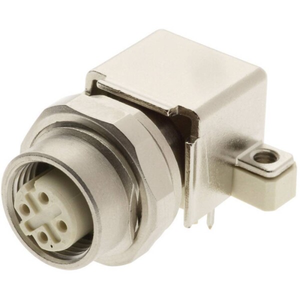 HARTING Han® M12 zabudovateľný zástrčkový konektor pre senzory - aktory, 21033814412, piny: 4, 1 ks; 21033814412