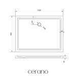 CERANO - Sprchová vanička obdĺžniková Soto - akrylát - biela lesklá - 120x90x5 CER-425566