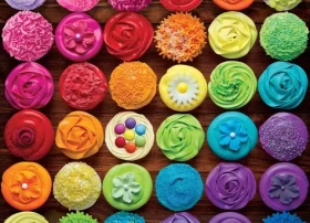 EUROGRAPHICS Puzzle Dortíková dúha (Cupcake)
