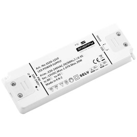 Dehner Elektronik SS 20-12VF napájací zdroj pre LED konštantné napätie 20 W 1.67 A 12 V/DC schválenie nábytku, ochrana proti prepätiu, prepätia; SS 20-12VF