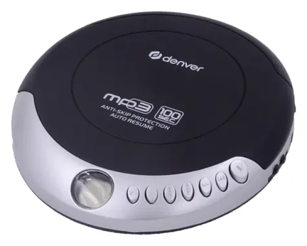 Denver DMP-391 čierna / Prenosný CD prehrávač / MP3 / 2x AA (111181100100)