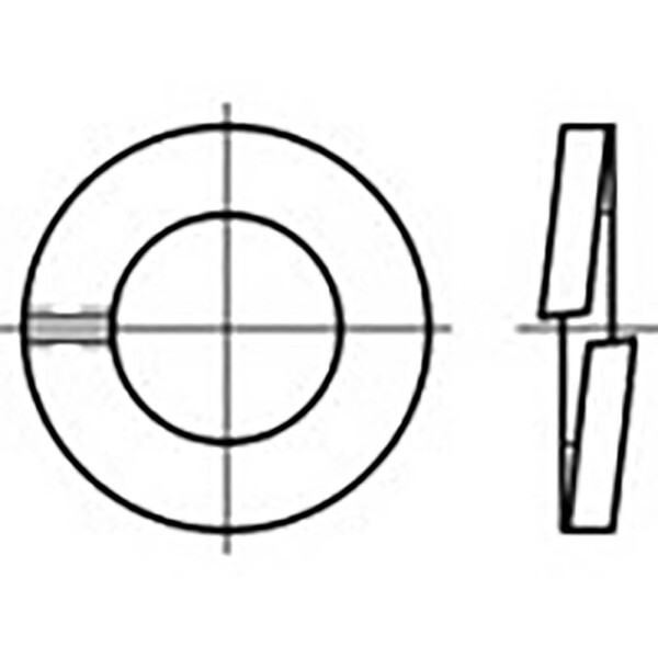 TOOLCRAFT TO-6854280 pérová podložka Vnútorný Ø: 16 mm DIN 127 Ušlechtilá ocel V2A A2 50 ks; TO-6854280