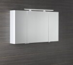SAPHO - LUCIE galérka s LED osvetlením, 126x70x17cm, biela LU125-0030