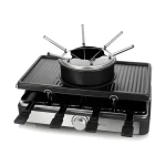 Emerio RG-124930 čierna, nerez / Elektrický raclette gril / 1400 W / termostat / pre 8 osôb (RG-124930)