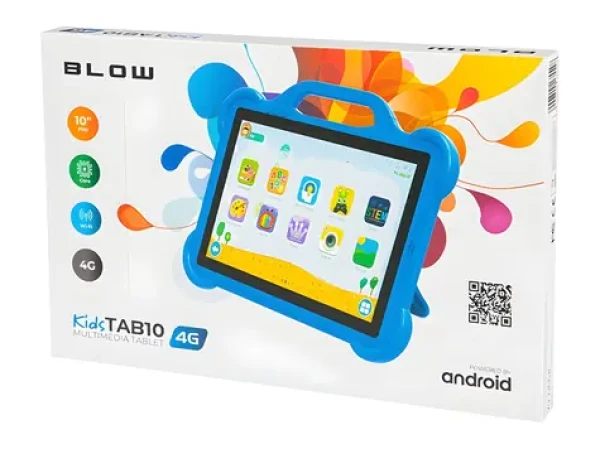 Blow KidsTAB10 modrý + púzdro / Tablet / 10,1 "HD / 4G LTE / 4GB / 64GB / Android 12 (79-066#)