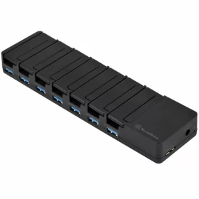 Silverstone UC03-PRO čierna / nabíjacia stanica a stanice na prenos dát / 7x USB-A 3.1 / 36W (SST-UC03B-PRO)