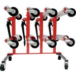 Výkonný skladový regál so štyrmi mechanickými pomôckami na manévrovanie, 5-dielny KS Tools 160.1225; 160.1225