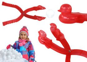Mamido Snehový strojček na výrobu snehových gulí Kačenka Červená