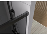 CERANO - Sprchové posuvné dvere Lantono L/P - 8 mm - Soft-Close - čierna matná, grafitové sklo - 100x195 CER-8050BD7235