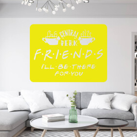 Veselá Stena Samolepka Priatelia Friends Farba: žlutá, Veľkosť: 100 x 75 cm