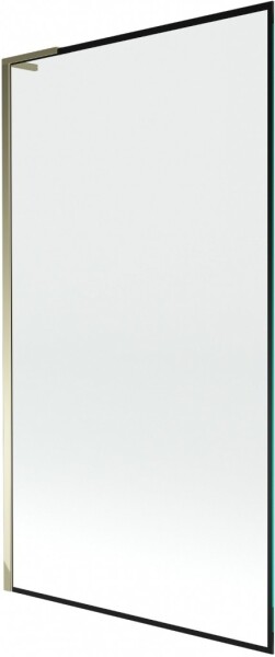 MEXEN/S - Next L vaňová zástena FIX 100 x 150, čierna vzor, zlatá 895-100-000-03-70-50