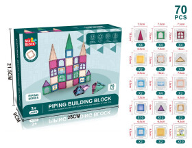 Mamido Mamido Magnetická stavebnica Piping building blocks 70 dielikov