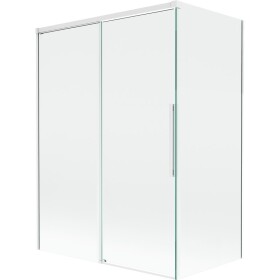 MEXEN/S - Rox vaňová zástena 2-krídlová posuvná 120 + 70 x 150, transparent, biela 8C9-120-070-20-00