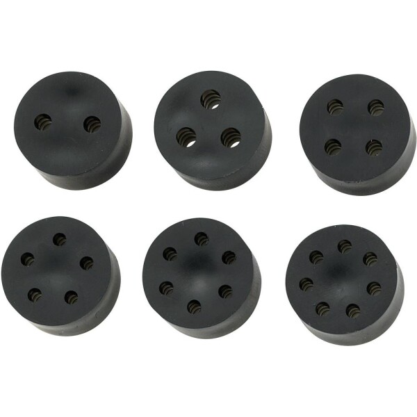TRU COMPONENTS TC-MH18-2D203 tesniaca vložka s viacerými priechodmi M20 2 x 3.0 - 4.1 mm guma čierna 50 ks; TC-10820776