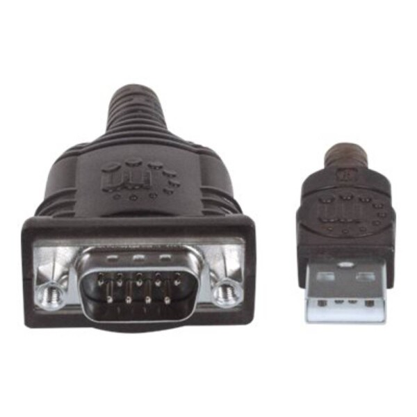 Manhattan USB 1.1 adaptér [1x USB 1.1 zástrčka A - 1x D-SUB zástrčka 9-pólová] Adapter pozlátené kontakty; 151849