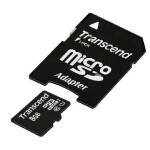 Transcend Micro SDHC 8GB + SD adaptér / Micro SDHC / 8GB / Class 10 UHS-1 (TS8GUSDU1)