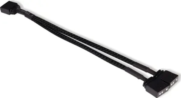 Alphacool Y-Splitter aRGB 3-pin na 2x 3-pin čierna / Kábel / aRGB rozbočovač / 15 cm (18704)