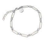 Rosefield Slušivý oceľový náramok s kryštálmi Round JBRCS-J1025