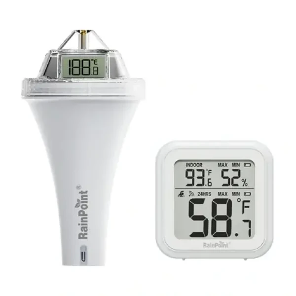 RainPoint Teplomer do bazéna s prijímačom / Teplomer / bezdrôtový / dosah 100 m / IP68 (HCS565ARF+HCS015T2H)