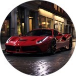 Jedlý papier Super car sport červený 19,5 cm - Pictu Hap - Pictu Hap