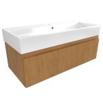 Kúpeľňová skrinka s umývadlom SAT Evolution 98x30x44, 5 cm dub medový mat SATEVO100DMU2 SATEVO100DMU2