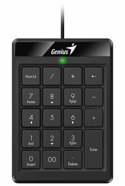 GENIUS NumPad 110 čierna / Drôtová numerická klávesnica / USB / slim design (31300016400)