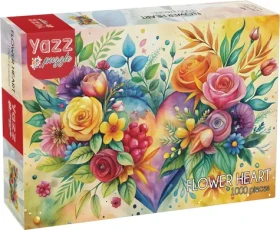 YAZZ Puzzle Kvetinové srdce