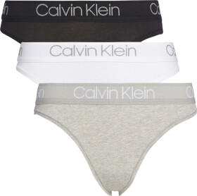 Dámske tangá Pack 000QD3758E999 Black/White/Gray Calvin Klein