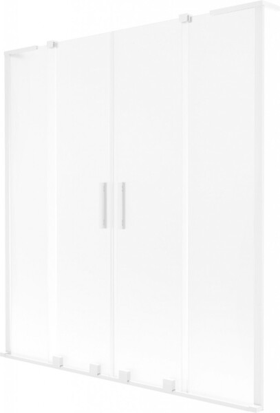 MEXEN/S - Velar L Duo dvojkrídlová posuvná vaňová zástena 150 x 150, dekor, biela 896-150-003-32-20