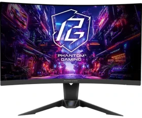 27" ASRock Phantom Gaming PG27QRT2A čierna / Monitor / VA zakrivený / QHD / 180Hz / 1ms / FreeSync / HDMI + DP / VESA (PG27QRT2A)