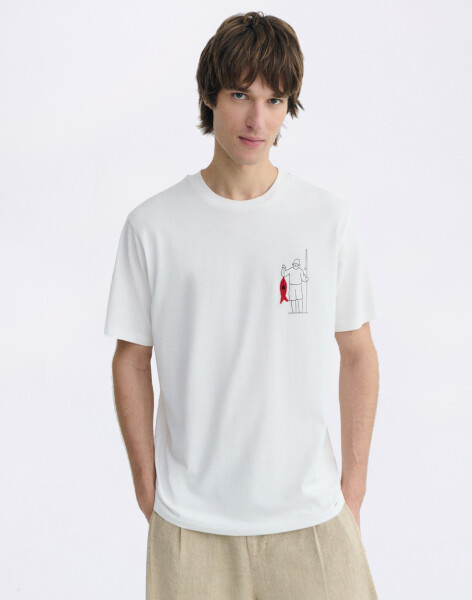 Thinking MU Fisherman Zach Tee WHITE L