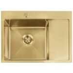 REA REA - Oceľový drez Fín BRUSH GOLD ZLE-06013