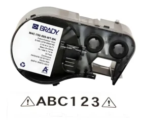 BRADY štítky pre M410, BMP41, M510, BMP51, BMP53, M511 / Štítky do tlačiarne / čierna tlač / biely podklad / 19 mm (M4C-750-595-WT-BK)