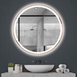 Tutumi - Zrkadlo LED 80cm meď kartáčovaná HOM-05493