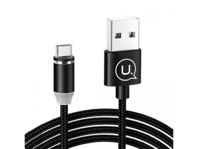 USAMS SJ293 U-Sure Magnetický Dátový Kábel Type-C čierna (6958444963518)