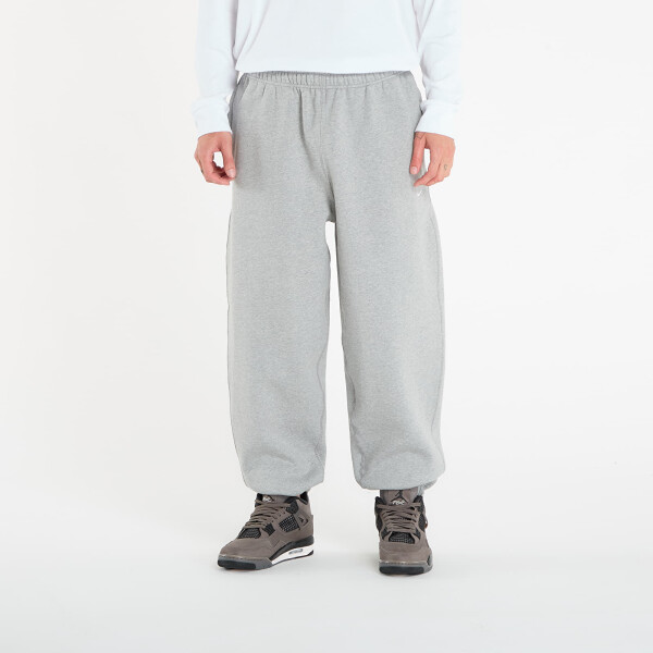Mikina Nike Solo Swoosh Men's Cuffed Fleece Pants Dk Grey Heather/ Lt Smoke Grey/ White XXL