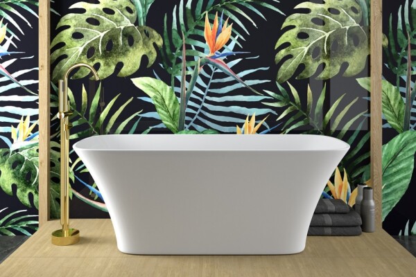 BESCO - Voľne stojaca vaňa ASSOS S-LINE biela - Rozmer vane - 160 × 70 cm VANASSL16W