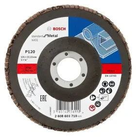 BOSCH 2608603659 X431 / Lamelový brúsny kotúč P120 / 125x22.23 mm (2608603719)