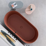 OMNIRES - OVO PZ+ voľne stojaca vaňa, 160 x 75 cm terracotta /TE/ OVOWWTE