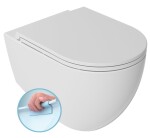 ISVEA - INFINITY závesná WC misa, Rimless, 36,5x53cm, biela 10NF02005