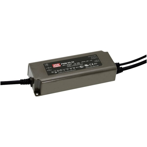 MEAN WELL PWM-90-24 napájací zdroj pre LED konštantné napätie 90 W 0 - 3.75 A 24 V/DC stmievateľný, PFC spínacie obvod, ochrana proti prepätiu; PWM-90-24