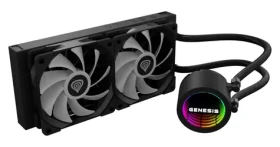Genesis HYDRIA 240 ARGB čierna / Komplet vodného chladenia CPU / 2x 120 mm / max 1500 RPM / 80 CFM (NLG-2319)